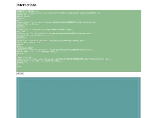 experimental/textinteractions screenshot