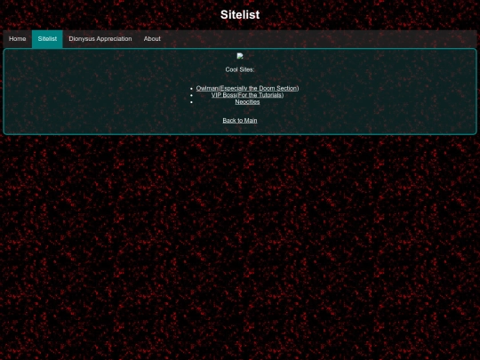 Sitelist screenshot