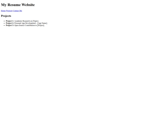 projects screenshot