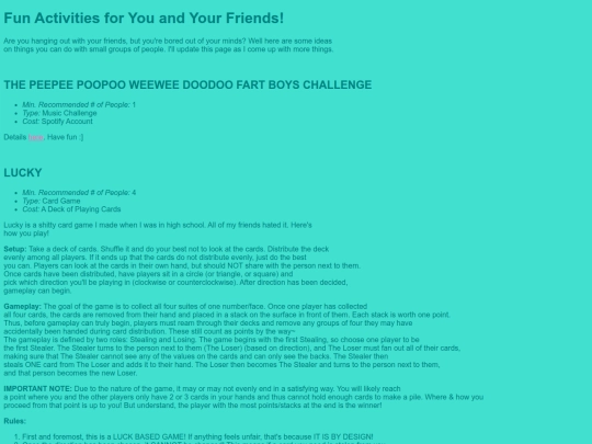 activities screenshot