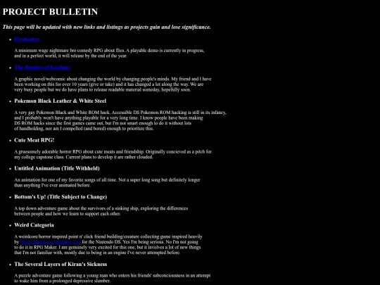 projectbulletin screenshot