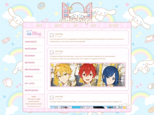 blog screenshot