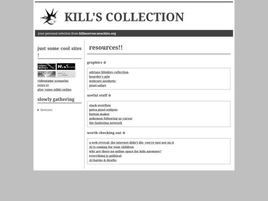 links screenshot