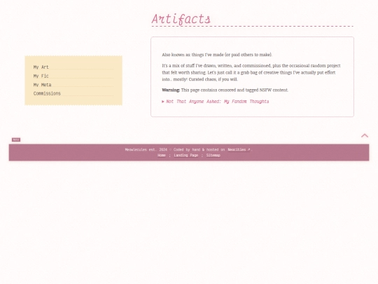 hobby/artifacts screenshot