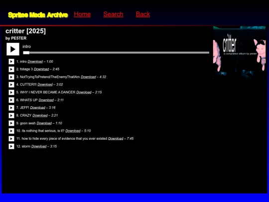 archive/music/artists/PE5TER/critter screenshot
