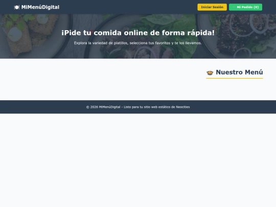 menu screenshot