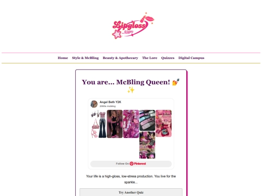 results-mcbling screenshot