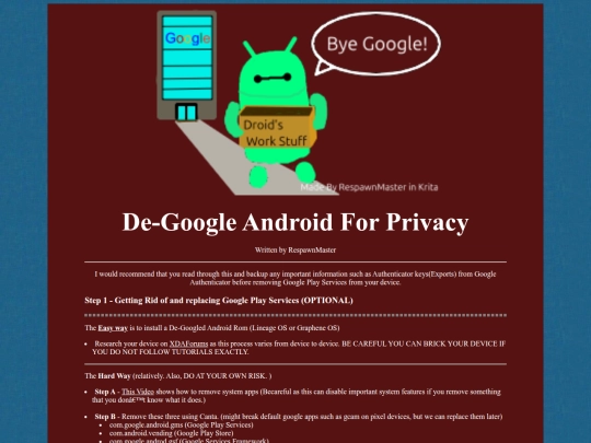 Articles/de-google-android screenshot