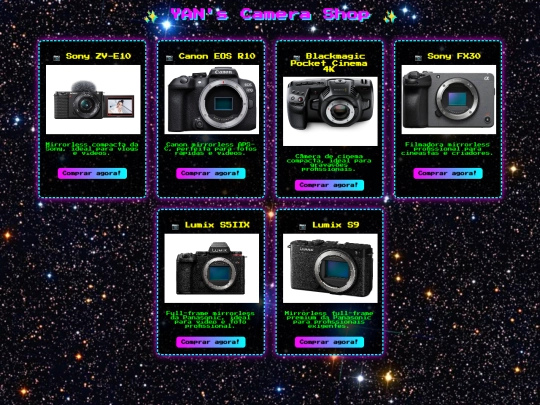 camera shop screenshot