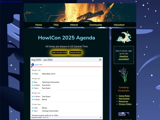 Schedule screenshot