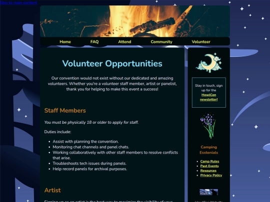 Volunteer screenshot