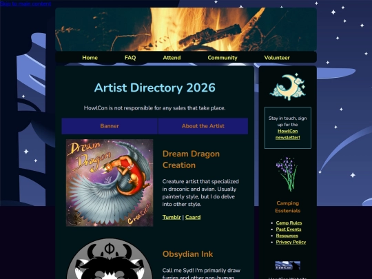 artist-directory-2026 screenshot
