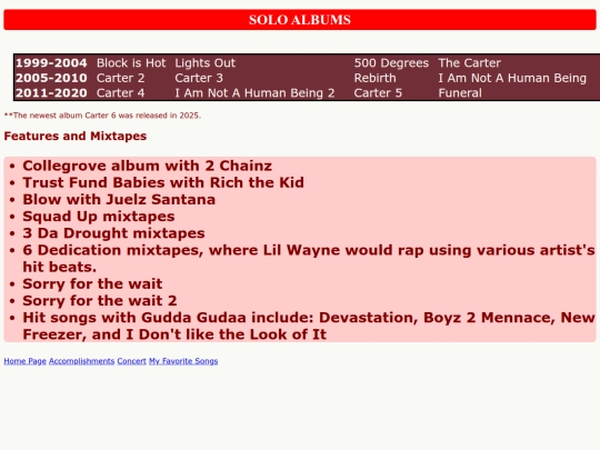 albums screenshot