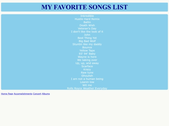 songs screenshot