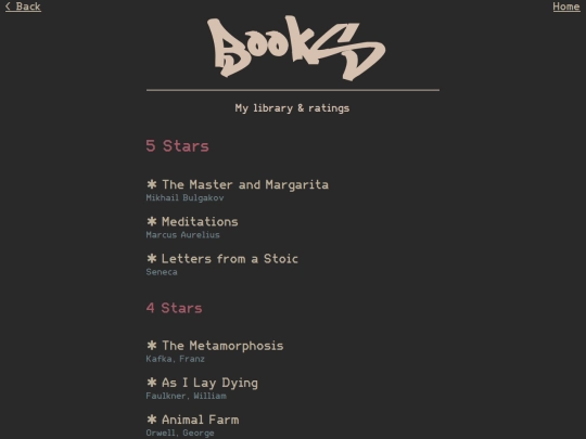 Books screenshot