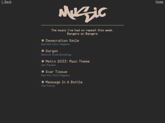 Music screenshot