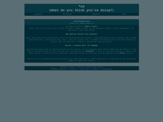info screenshot