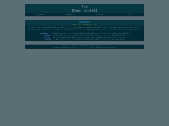 projects screenshot