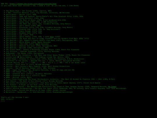 OwlMan/records screenshot