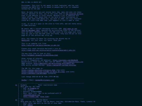 ascii screenshot