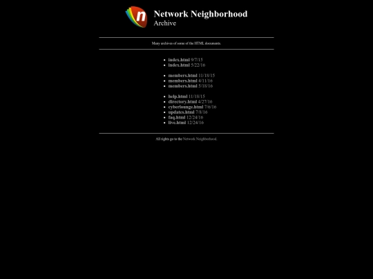 junk/networkneighborhoodarchive/web-archive screenshot