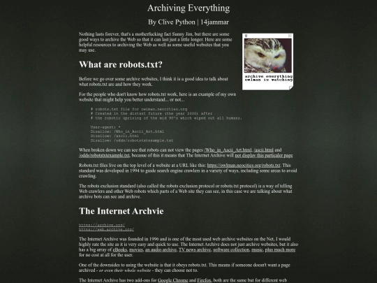 library/archive screenshot