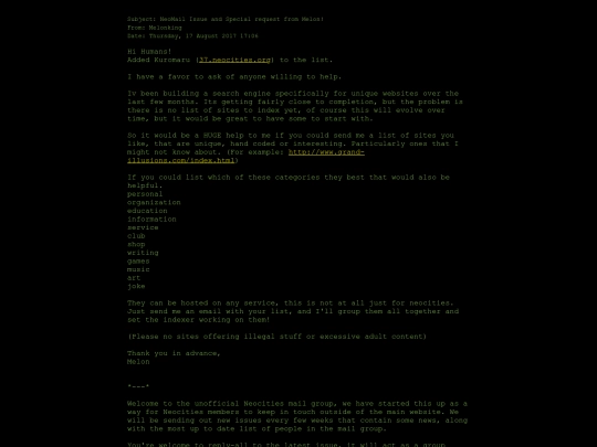 neomail/neomail_issue_and_special_request_from_melon screenshot