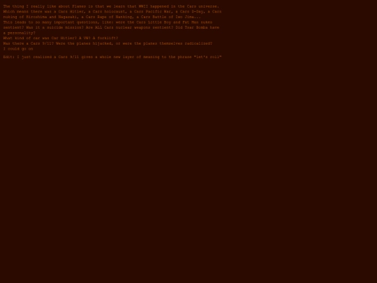 odds/copypasta/did_9_11_happen_in_the_cars_univers screenshot