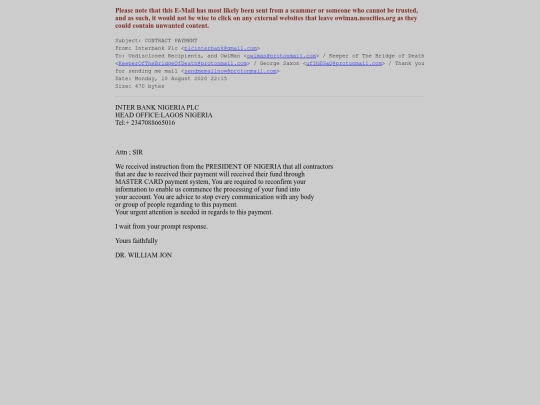 spam/CONTRACT_PAYMENT screenshot