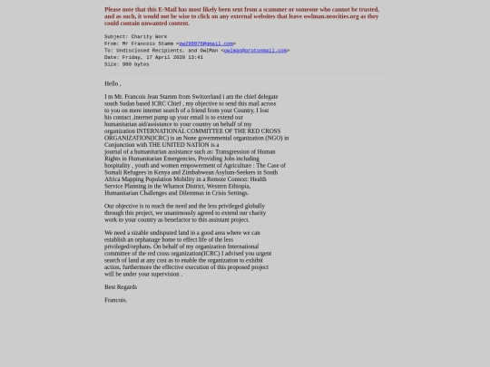 spam/Charity_Work screenshot