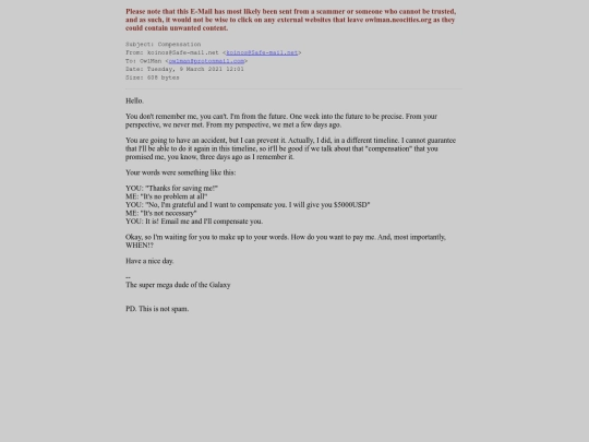 spam/Compensation screenshot