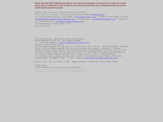 spam/Euro_Millions_Lottery_Winning_Notification screenshot