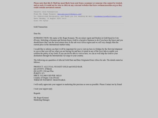 spam/Gold_Transaction screenshot