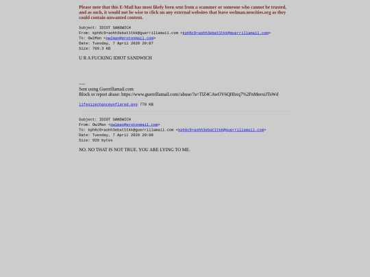 spam/IDIOT_SANDWICH screenshot