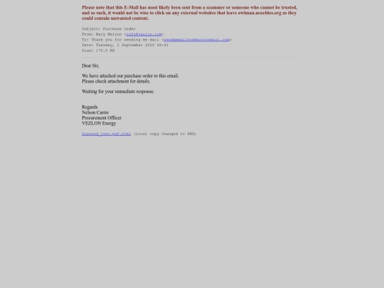 spam/Purchase_Order screenshot