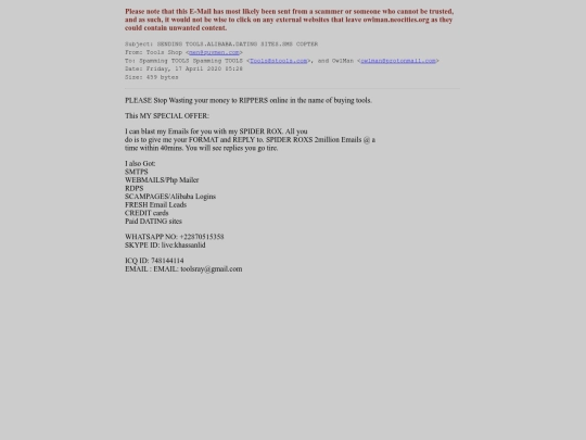 spam/SENDING_TOOLS.ALIBABA.DATING_SITES.SMS_COPTER screenshot