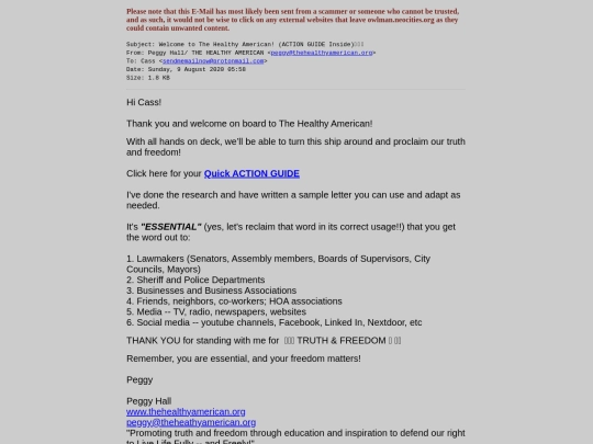 spam/Welcome_to_The_Healthy_American!_(ACTION_GUIDE_Inside) screenshot