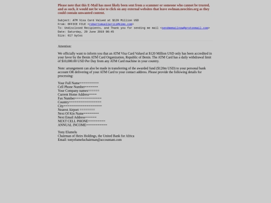 spam/atm_visa_card_alued_at__120_Million_usa screenshot