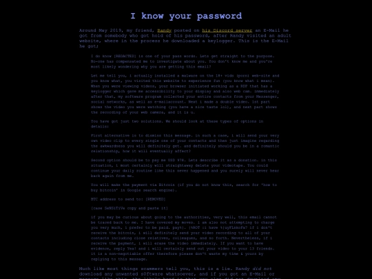 spam/darkside/i_know_your_password screenshot