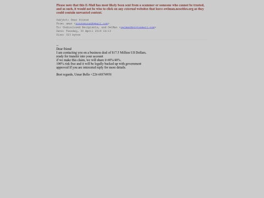 spam/dear_friend_3 screenshot