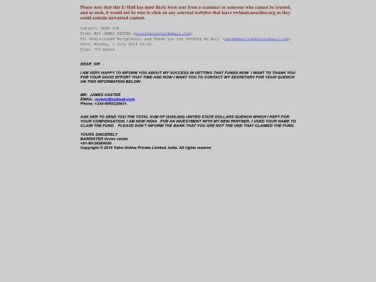 spam/dear_sir screenshot