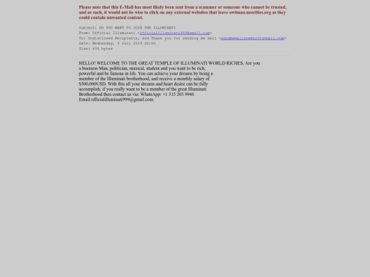 spam/do_you_want_to_join_the_illuminati screenshot