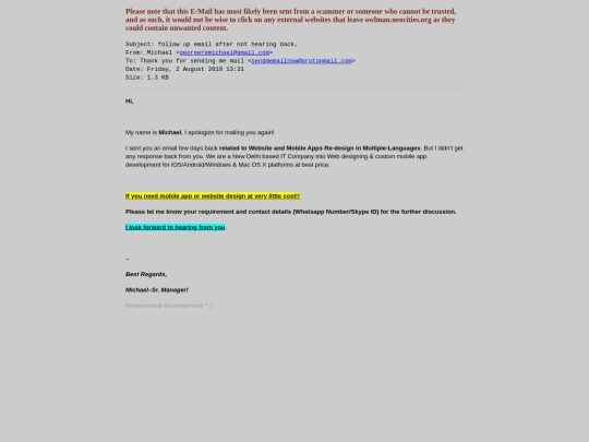 spam/follow_up_email_after_not_hearing_back_ screenshot