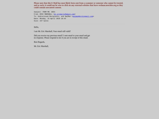 spam/from_mr_eric screenshot