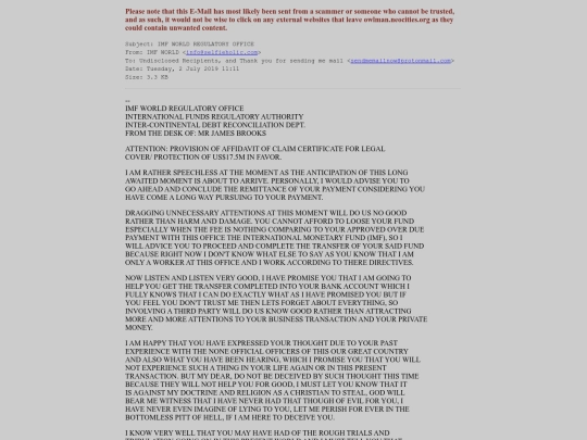 spam/imf_world_regulatory_office screenshot