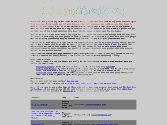 spam screenshot