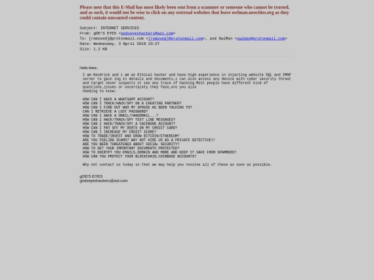 spam/internet_services screenshot