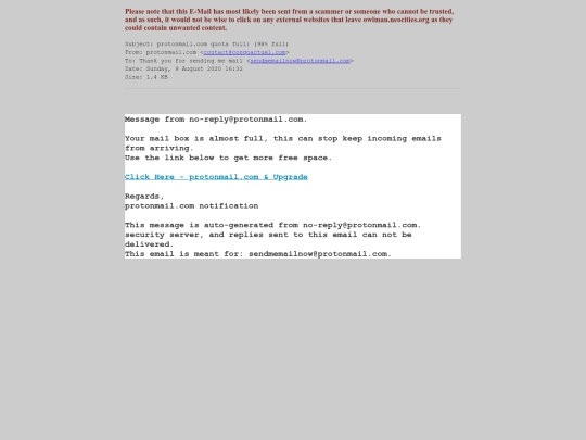 spam/protonmail.com_quota_full__(98__full) screenshot