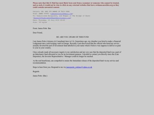 spam/re_are_you_aware_of_this_fund screenshot