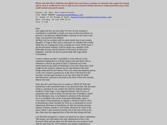 spam/re_dear_more_clearification screenshot
